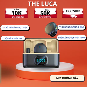 Micro Không Dây Mini ,Mic Kèm Hộp Sạc – Pin 40 Giờ, Thu Âm Rõ Nét, Dùng Cho Điện Thoại,Máy Tính Livestream, Phỏng Vấn