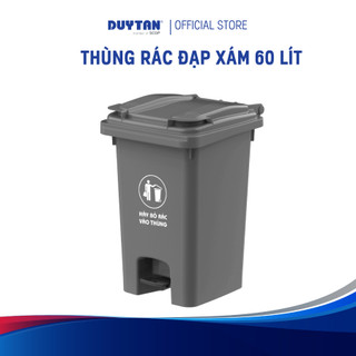 Thùng Rác Đạp nhựa PP, HDPE DUY TÂN, nắp đậy kín, bàn đạp thông minh, dung tích lớn 60L