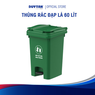 Thùng Rác Đạp nhựa PP, HDPE DUY TÂN, nắp đậy kín, bàn đạp thông minh, dung tích lớn 60L