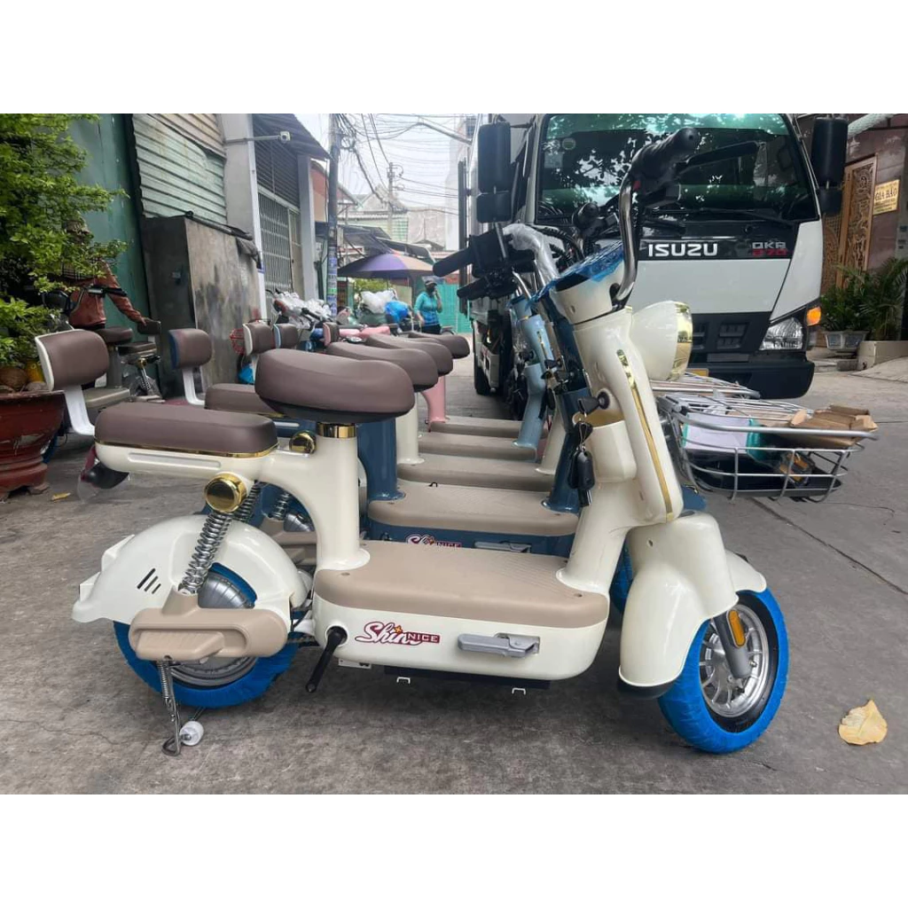 Xe Đạp Điện Cao Cấp MoKa NiceShine - 2026, Mẫu Xe Đạp Điện Cho Học Sinh Và Mọi Lứa Tuổi, Lắp bình ác quy  + Sạc