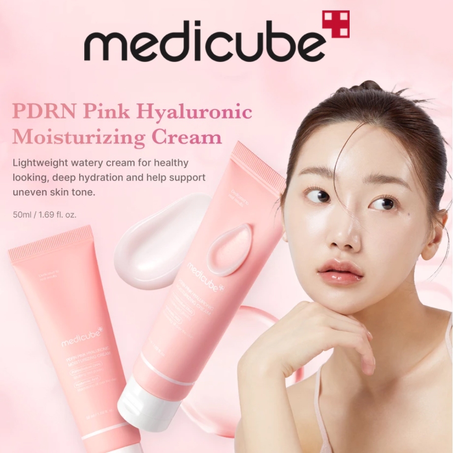 Kem Dưỡng Ẩm Medicube PDRN Pink Hyaluronic Moisturizing Cream 50ml – Kem Cấp Ẩm, Phục Hồi Da, Làm Dịu Da