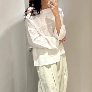 𝗠𝗶𝗹𝗮 𝗟𝗶𝗻𝗲𝗻 - | LY LINEN |  - Áo Linen tay xuông basic thắt nơ lưng