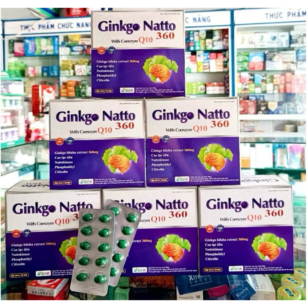 ✅(chính hãng) Ginkgo natto with coenzym q10, hộp 100 viên (hàng loại 1, date mới)