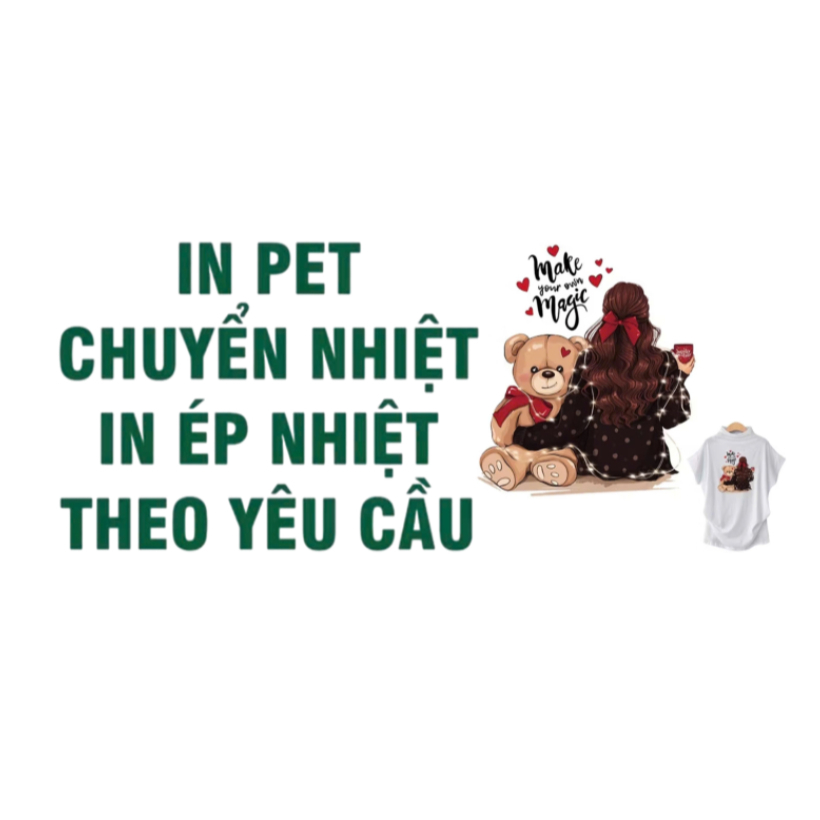 [HỎA TỐC]In pet chuyển nhiệt quần áo theo yêu gửi mẫu cho shop qua mục chát,ủi tại nhà bằng bàn ủi,thao tác đơn giản