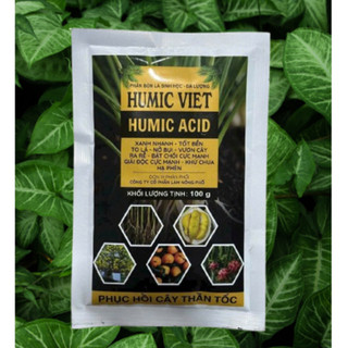PHÂN BÓN LÁ HUMIC VIỆT Loại 100g - HUMIC ACID ĐA LƯỢNG Phục Hồi Cây Thần Tốc