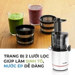 Máy Ép Chậm BOSCH MESM500W 150W | 2 Bộ Lọc | Thiết Kế Nhỏ Gọn, Không Gây Ồn | Bảo Hành Chính Hãng 2 Năm — ảnh 4