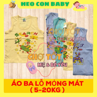 [COMBO 5] Áo ba lỗ cho bé chất cotton mỏng mát / Ao thun chất mịn cao cấp - Hình vui nhộn