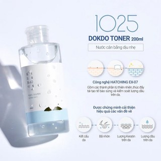 Toner dưỡng ẩm và lotion dưỡng ẩm Round Lab 1025 Dokdo Toner /Lotion 200ml Sữa Dưỡng Dưỡng Ẩm Sâu