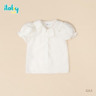 Set đi học bé gái ILABY HCM áo sơ mi trắng và quần giả váy xếp ly xanh navy [KHÔNG KÈM NƠ] [3243+3244]