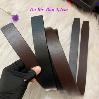 Dây lưng nam da bò bản 32mm 33mm dùng cho khoá kim siêu đẹp tặng kèm đinh đục lỗ
