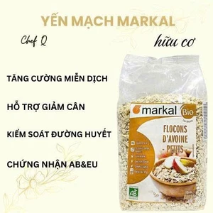 Yến Mạch Hữu Cơ Markal 500g – Ngũ Cốc Ăn Sáng Healthy, Nấu Sữa Hạt, Làm Bánh