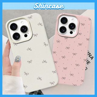 Ốp Lưng iPhone TPU Hoạ Tiết Da Mềm Nơ Chấm Bi Chống Sốc, Chống Bẩn Cao Cấp - iP X/XS/11/12/13/14/15/16/17/Plus/Pro/Max