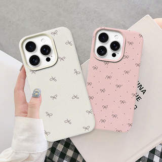 Ốp Lưng iPhone TPU Hoạ Tiết Da Mềm Nơ Chấm Bi Chống Sốc, Chống Bẩn Cao Cấp - iP X/XS/11/12/13/14/15/16/17/Plus/Pro/Max