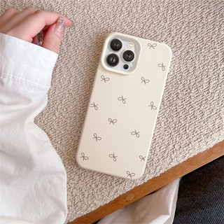 Ốp Lưng iPhone TPU Hoạ Tiết Da Mềm Nơ Chấm Bi Chống Sốc, Chống Bẩn Cao Cấp - iP X/XS/11/12/13/14/15/16/17/Plus/Pro/Max
