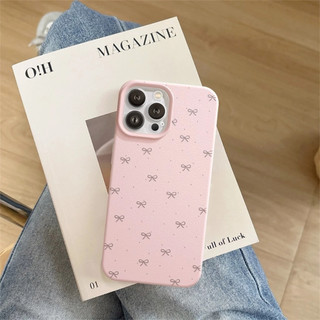 Ốp Lưng iPhone TPU Hoạ Tiết Da Mềm Nơ Chấm Bi Chống Sốc, Chống Bẩn Cao Cấp - iP X/XS/11/12/13/14/15/16/17/Plus/Pro/Max