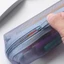 Túi bút dạng lưới có khóa kéo nhiều màu sắc form túi vuông
