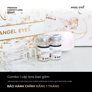 Lens trong suốt cận Angel Eyes Cosmo có độ từ 0 đến 15 độ, dòng kính áp tròng cận trong suốt có độ phù hợp mọi nhu cầu