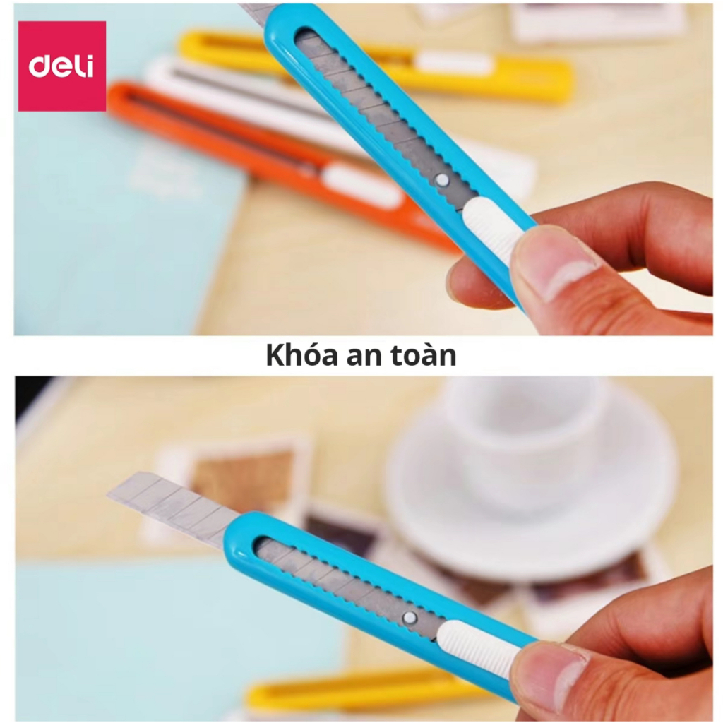 Dao Cắt Giấy Deli 2025 Mini – Thiết Kế Nhỏ Gọn, Sắc Bén – An Toàn Cho Học Sinh, Văn Phòng