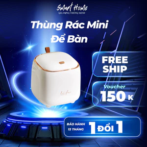 Thùng Rác Mini Để Bàn Có Nắp - Chất Liệu Nhựa Abs Cao Cấp, Đẹp Sang Trọng Để Phòng Khách, Văn Phòng, Bàn Học