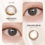 Kính áp tròng khoá ẩm 8H 3 Tháng Màu Nâu Phối Vân Tro Vàng Ánh Xám CARASE, Lens cận HAZEL CHOCO