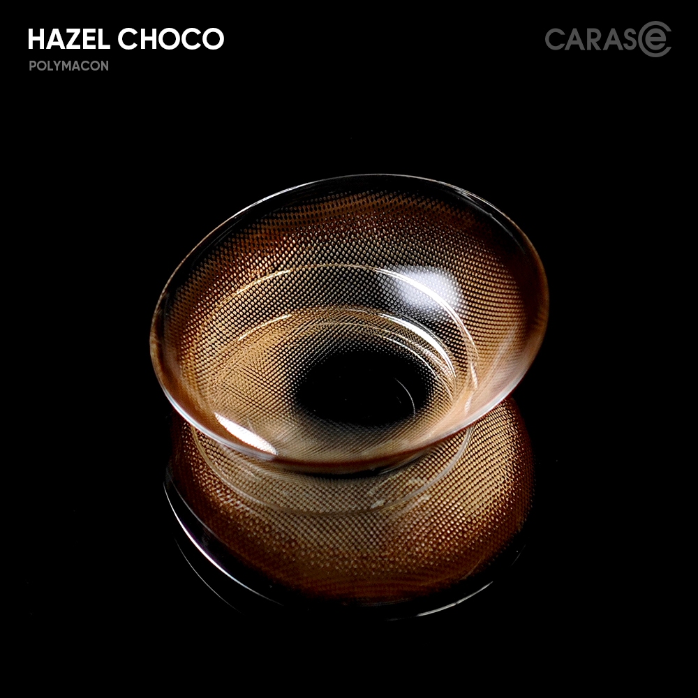 [1 chiếc] Kính áp tròng khoá ẩm 8H 3 Tháng Màu Nâu Phối Vân Tro Vàng Ánh Xám CARASE, Lens cận HAZEL CHOCO