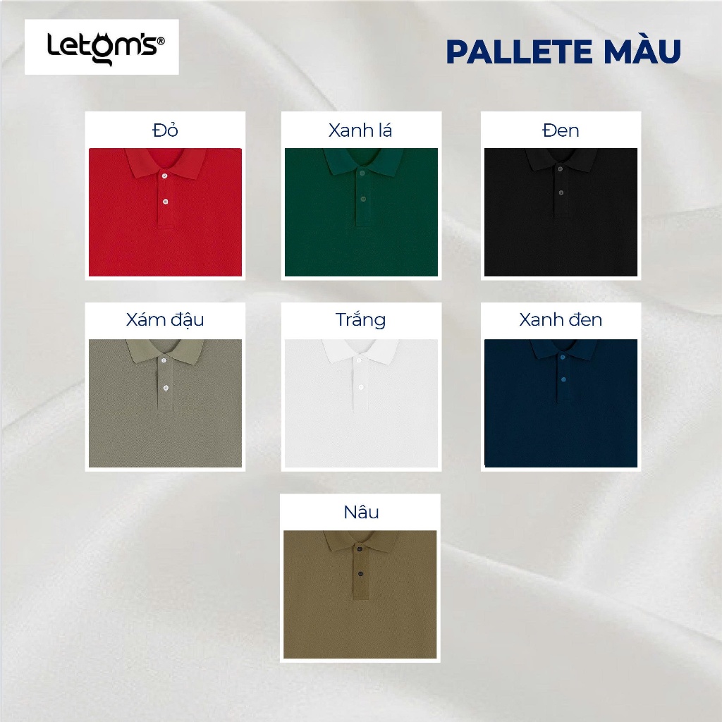 Áo polo nữ co giãn thoáng mát, cổ bẻ basic, thời trang công sở LeTom's, size S-2XL