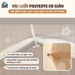 [NEW] Mùng Chống Ngã, Chống Muỗi Bảo Vệ Em Bé, Mùng Khung Vuông Có Cửa Ra Vào, Chắn Giường Không Khoan Tường