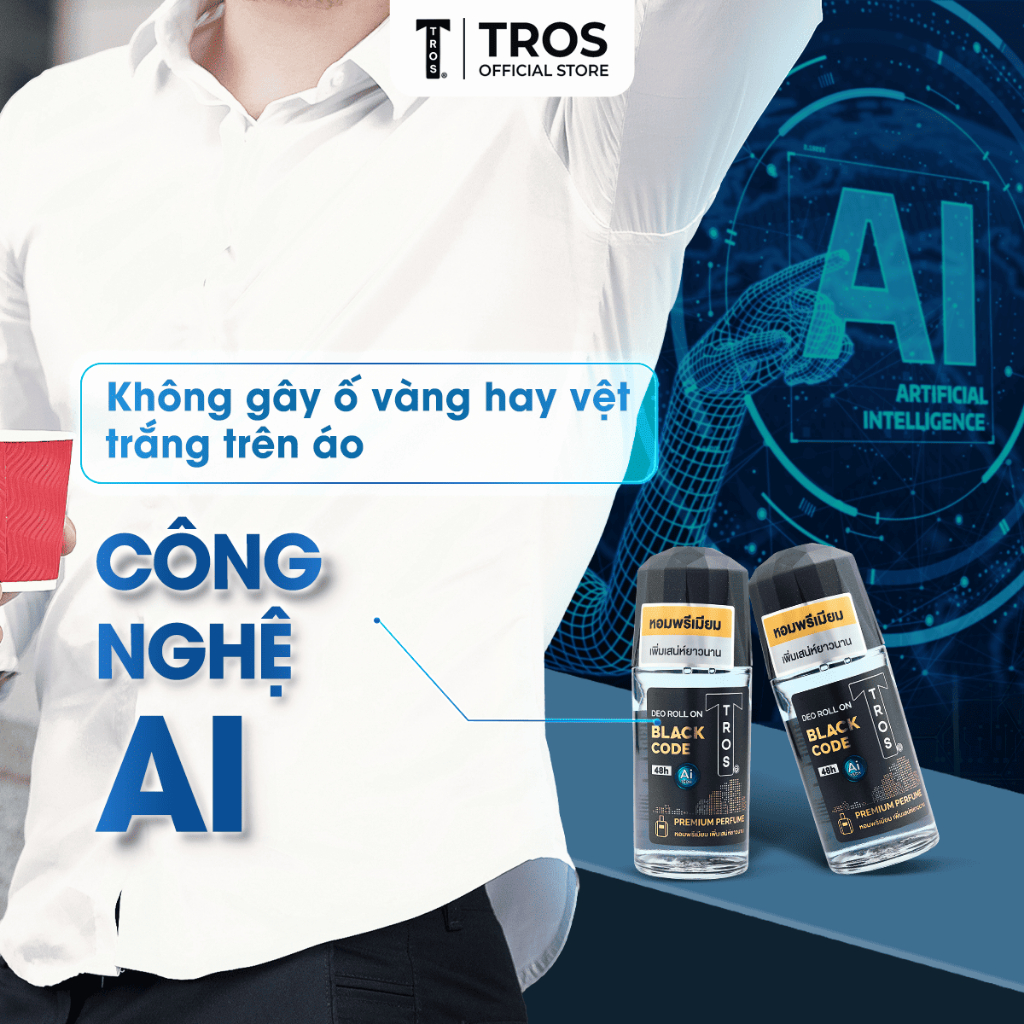 Combo TROS Black Code - Sữa Tắm & Lăn Khử Mùi Sang Trọng Cho Quý Ông Lịch Lãm