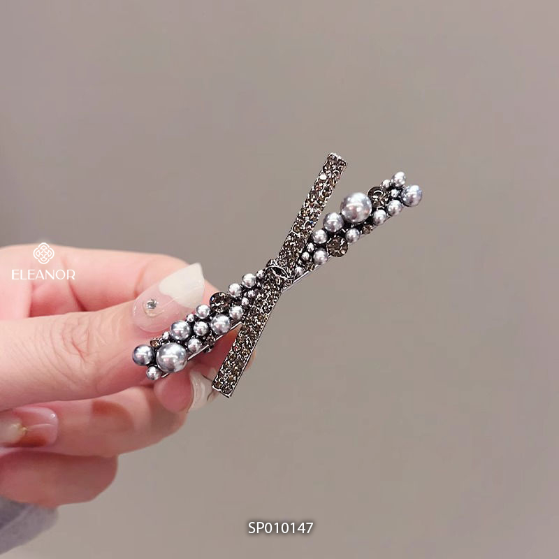Kẹp tóc mái nữ Eleanor Accessories kẹp tóc chữ X đính đá phụ kiện tóc 10147