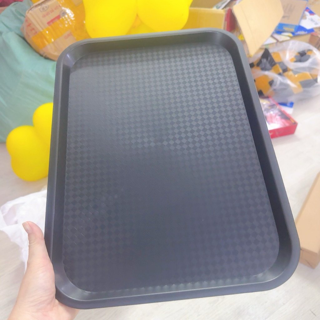 Khay PHỤC VỤ nhựa bê đồ hình chữ nhật chống trượt 43 x 30 x 2cm