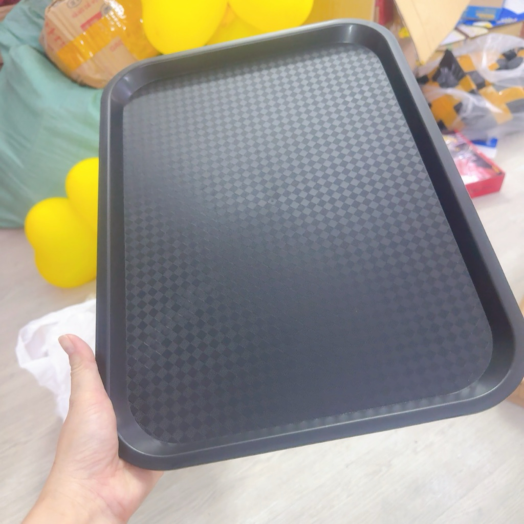 Khay PHỤC VỤ nhựa bê đồ hình chữ nhật chống trượt 43 x 30 x 2cm