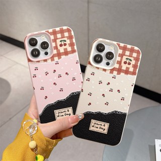 Ốp Lưng iPhone TPU Hoạ Tiết Da Mềm Cherry Chống Sốc, Chống Bẩn Cao Cấp - iP X/XS/11/12/13/14/15/16/17/Plus/Pro/Max/Air