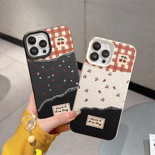 Ốp Lưng iPhone TPU Hoạ Tiết Da Mềm Cherry Chống Sốc, Chống Bẩn Cao Cấp - iP X/XS/11/12/13/14/15/16/17/Plus/Pro/Max/Air