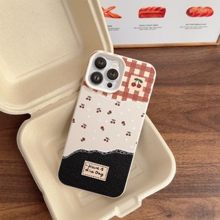 Ốp Lưng iPhone TPU Hoạ Tiết Da Mềm Cherry Chống Sốc, Chống Bẩn Cao Cấp - iP X/XS/11/12/13/14/15/16/17/Plus/Pro/Max/Air