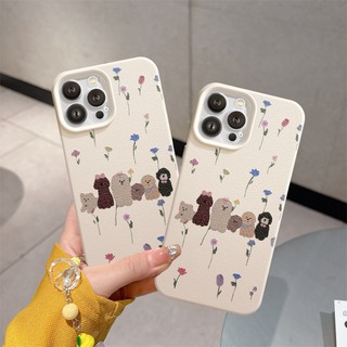 Ốp Lưng iPhone TPU Hoạ Tiết Da Mềm Cún Hoa Chống Sốc, Chống Bẩn Cao Cấp - iP X/XS/11/12/13/14/15/16/17/Plus/Pro/Max/Air