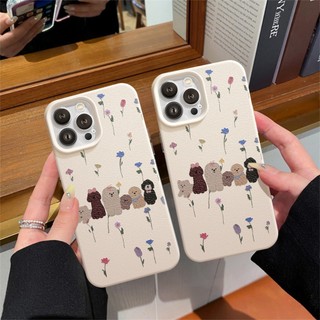 Ốp Lưng iPhone TPU Hoạ Tiết Da Mềm Cún Hoa Chống Sốc, Chống Bẩn Cao Cấp - iP X/XS/11/12/13/14/15/16/17/Plus/Pro/Max/Air