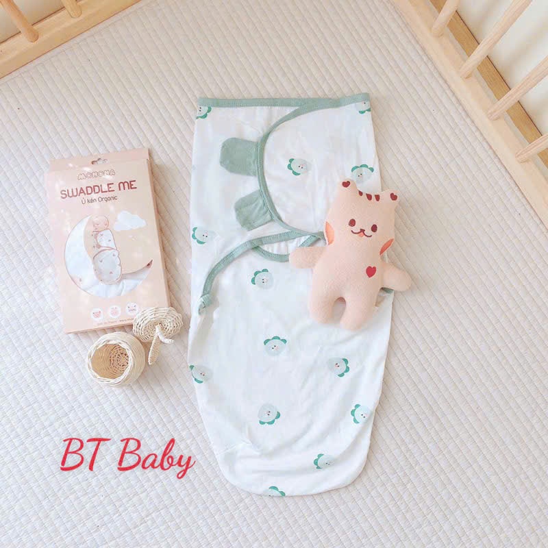 Ủ kén cho bé sơ sinh Organic, túi ngủ giúp bé đỡ giật mình ngủ sâu giấc mềm mại và thoáng mát