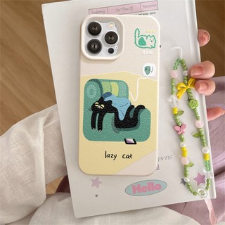 Ốp Lưng iPhone TPU Hoạ Tiết Da Mềm Lazy Cat Chống Sốc, Chống Bẩn Cao Cấp - iP X/XS/11/12/13/14/15/16/17/Plus/Pro/Max/Air