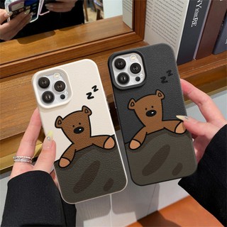 Ốp Lưng iPhone TPU Hoạ Tiết Da Mềm Teddy Chống Sốc, Chống Bẩn Cao Cấp - iP X/XS/11/12/13/14/15/16/17/Plus/Pro/Max/Air