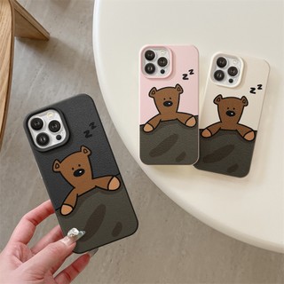 Ốp Lưng iPhone TPU Hoạ Tiết Da Mềm Teddy Chống Sốc, Chống Bẩn Cao Cấp - iP X/XS/11/12/13/14/15/16/17/Plus/Pro/Max/Air