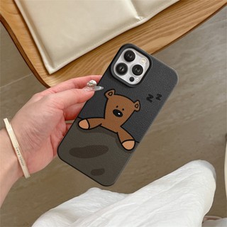 Ốp Lưng iPhone TPU Hoạ Tiết Da Mềm Teddy Chống Sốc, Chống Bẩn Cao Cấp - iP X/XS/11/12/13/14/15/16/17/Plus/Pro/Max/Air