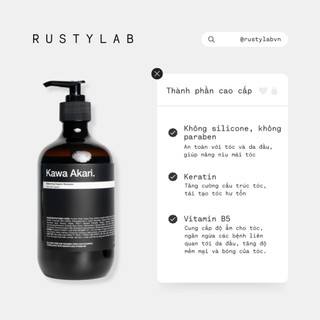 Dầu gội xả Rusty Lab Kawa Akari 300& 500ml | Làm sạch & Bổ sung dưỡng ẩm cho tóc