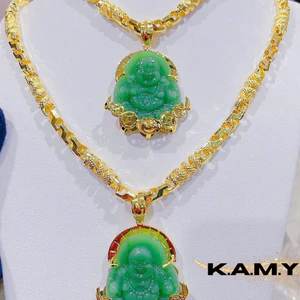 Combo Dây Chuyền + Mặt Vàng Xi Cao Cấp Sợi To Mắc Xích Sang Trọng – Phong Thủy May Mắn UNISEX