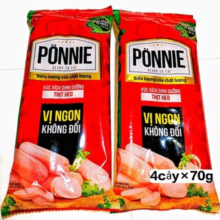 Xút Xích Heo PONNIE , Bịch 175g (5cây ×35g)