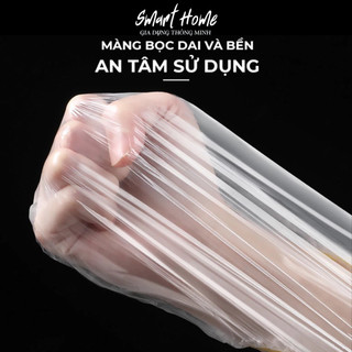 Màng Bọc Thực Phẩm Co Giãn Siêu Dai . Bịch 300 cái Dạng Rút Có Chun Tiện Lợi Bọc Thức Ăn