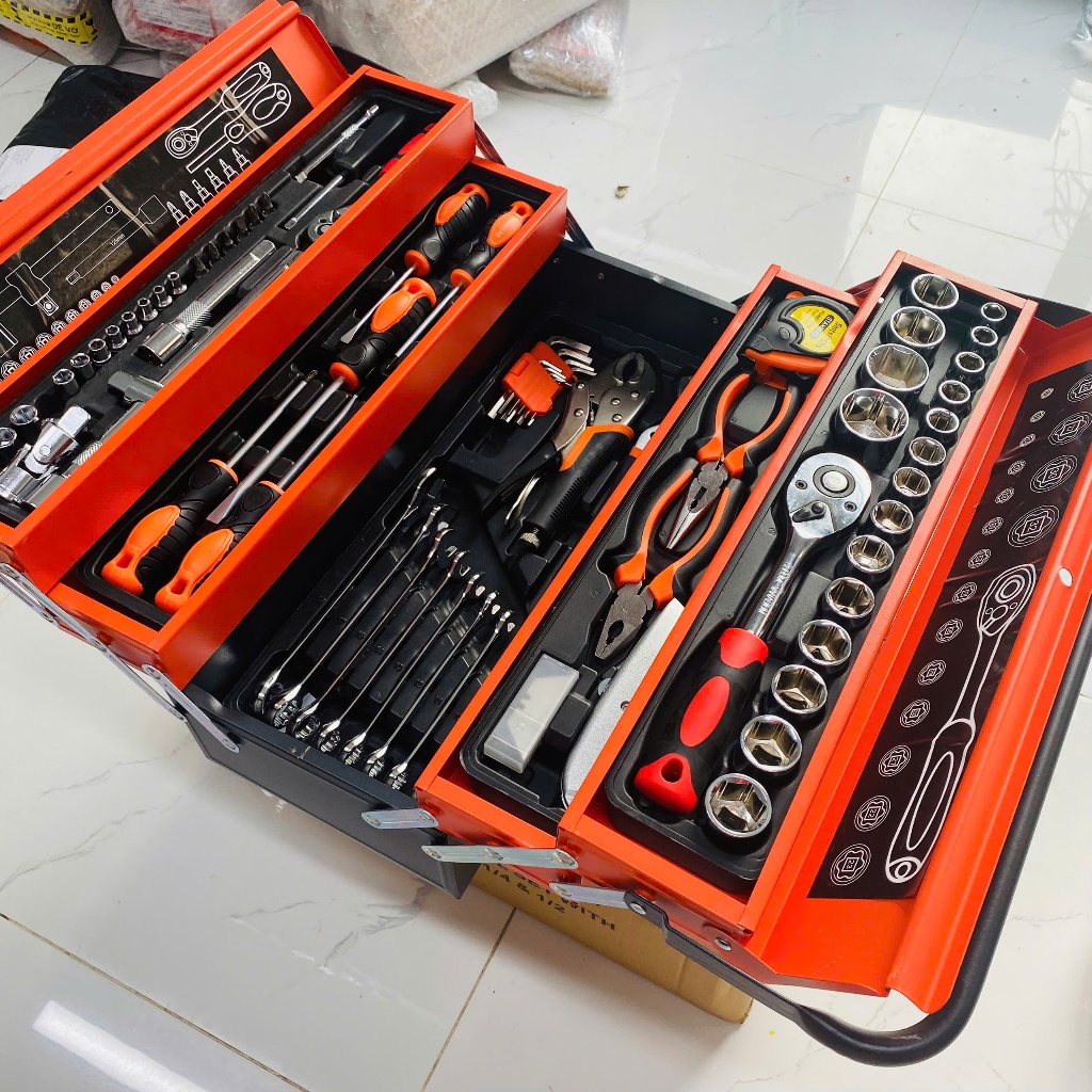 Bộ Đồ Nghề Sửa Chữa 85 Chi Tiết – Bộ Dụng Cụ Cơ Khí Đa Năng Có Hộp Đựng, Sửa Xe Máy Ô Tô