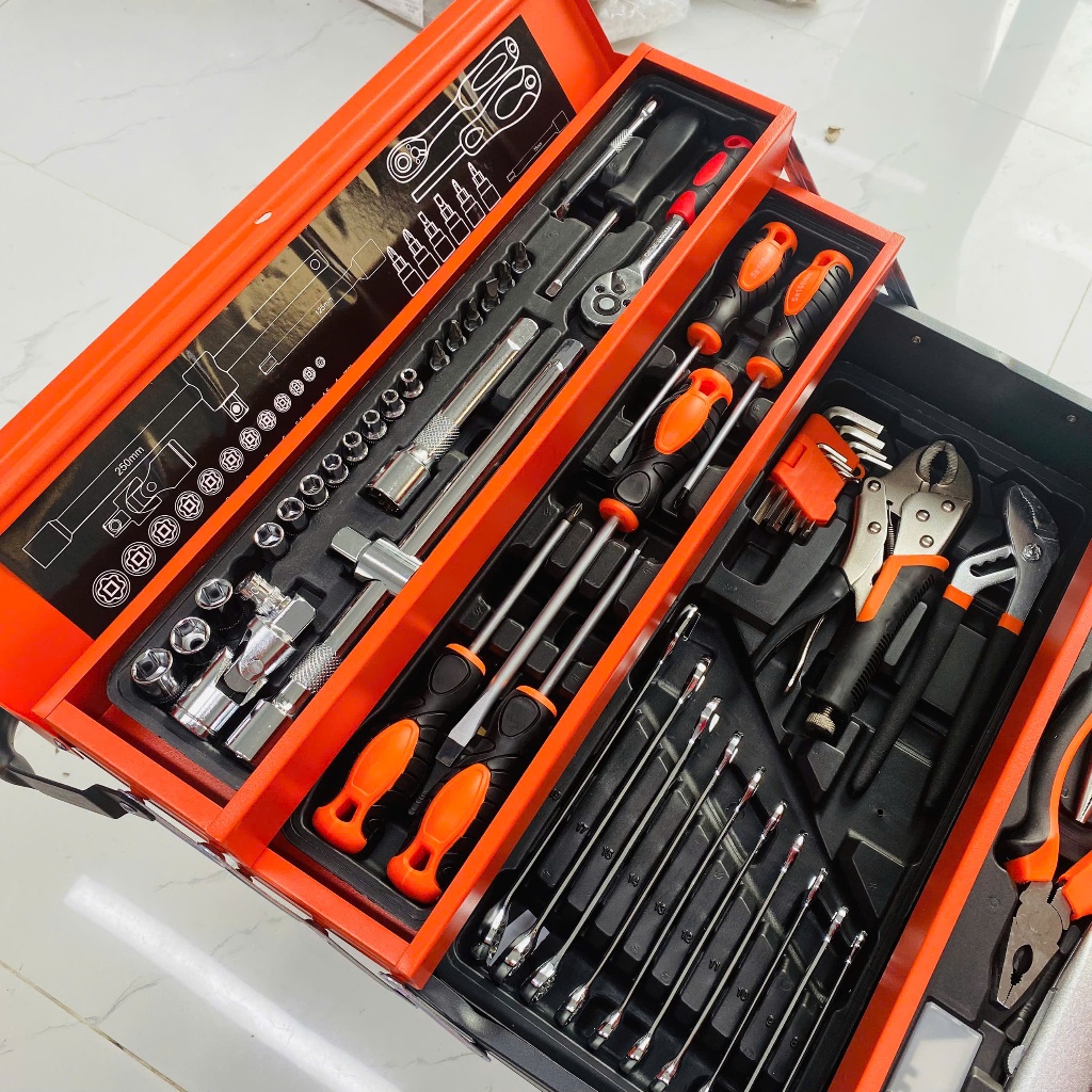 Bộ Đồ Nghề Sửa Chữa 85 Chi Tiết – Bộ Dụng Cụ Cơ Khí Đa Năng Có Hộp Đựng, Sửa Xe Máy Ô Tô