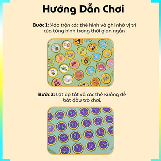 Cờ Lật Luyện Trí Nhớ Board Game Cho Bé, Đồ Chơi Cơ Lật Mặt Tương Tác 2 Người Chơi Tư Duy, Bộ Cờ Lật Mặt 89111