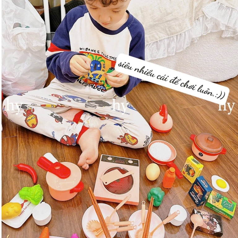 Bộ đồ chơi nấu ăn 88 chi tiết bằng nhựa cao cấp cho bé phát triển tư duy sáng tạo