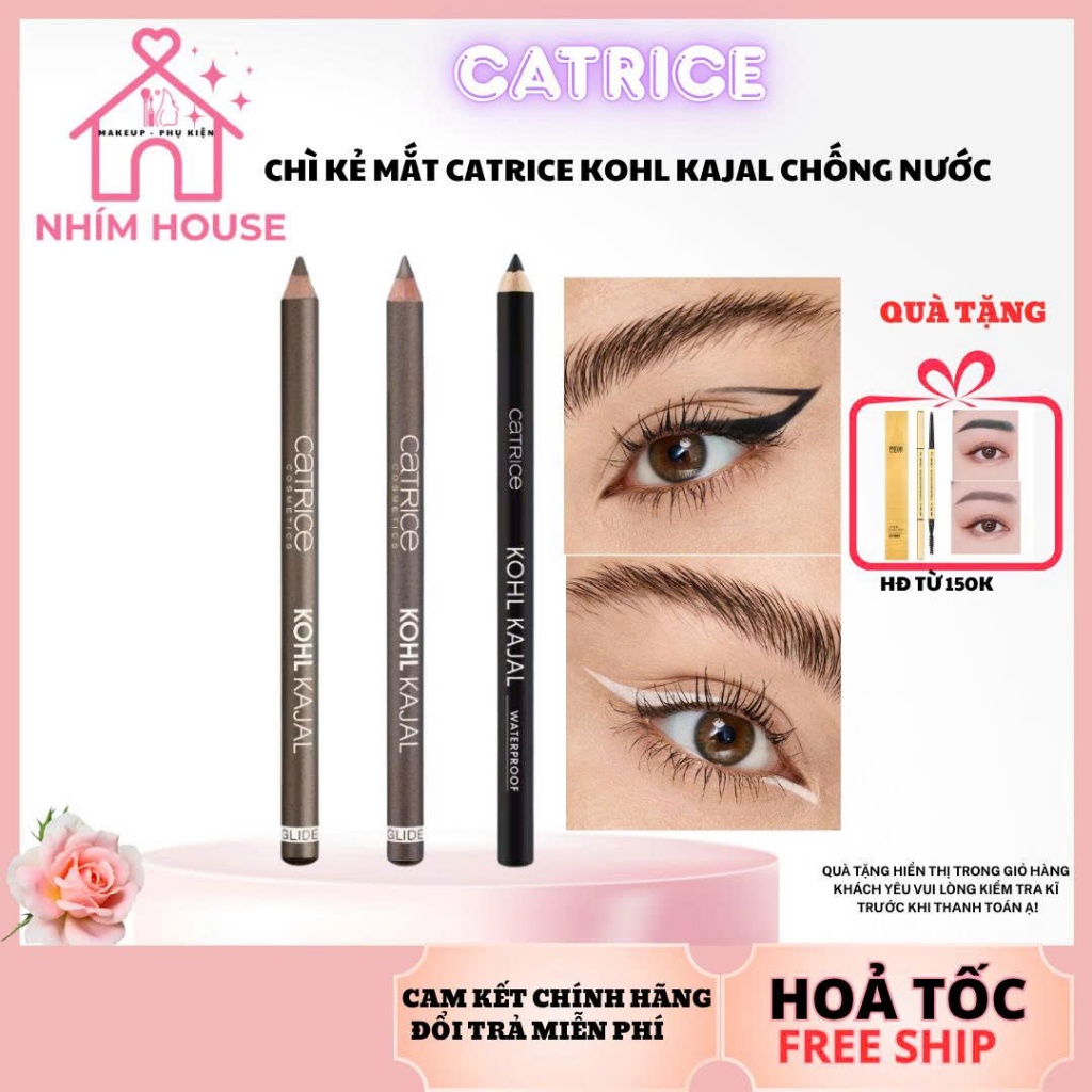 CATRICE chì kẻ mắt Kohl Kajal 4 màu chất mềm dễ tán dễ tạo nét chống thấm 1,1g | NHÍM HOUSE